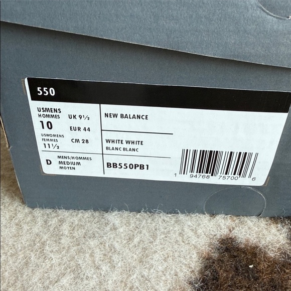 New Balance 550 brand new sneakers, USA size 10 , man stunning leather sneakers - Picture 4 of 8